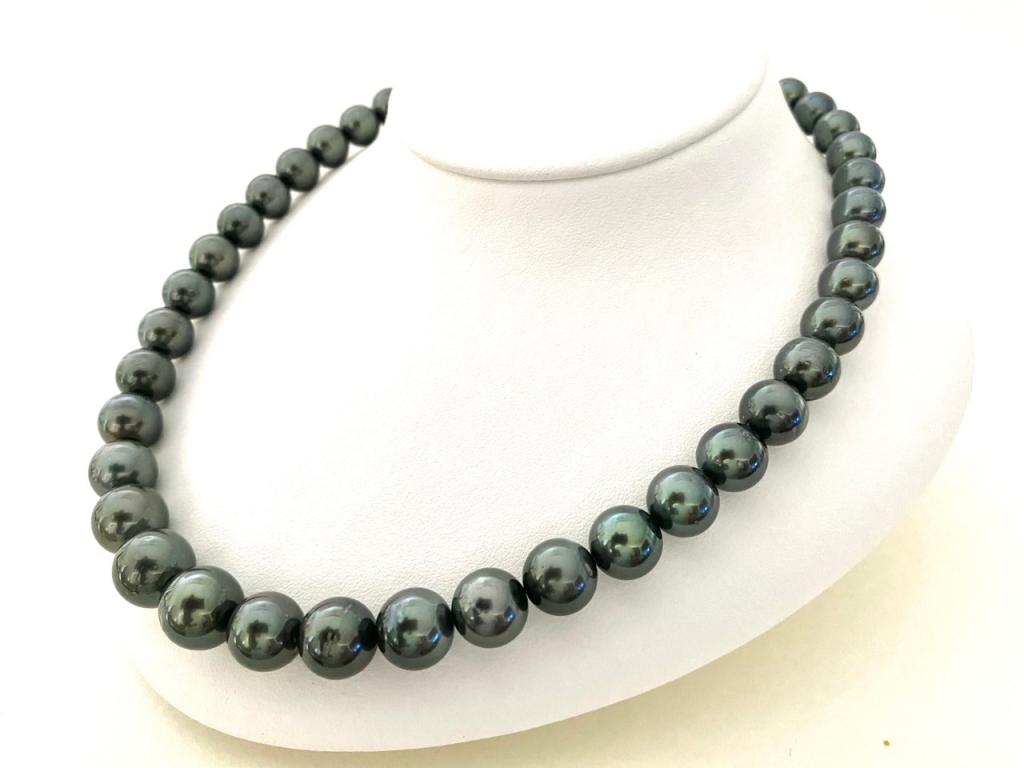 黒蝶真珠ネックレス ラウンド系