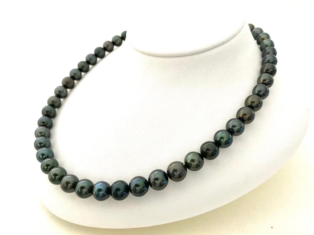 黒蝶真珠ネックレス ラウンド系